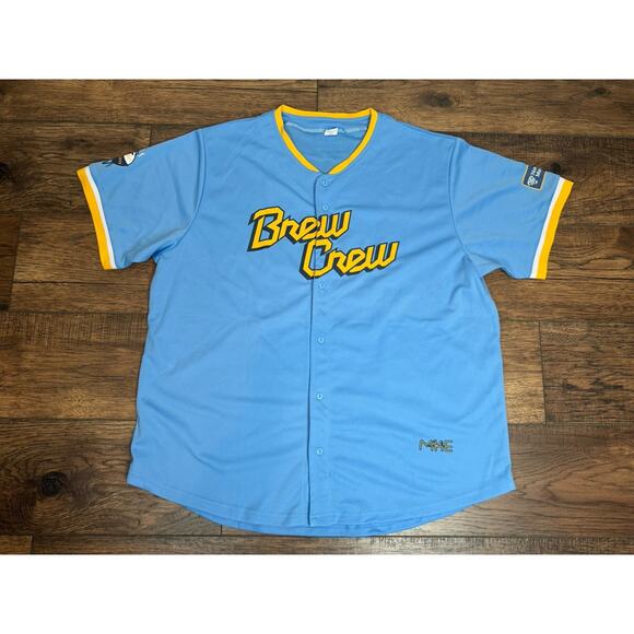 Milwaukee Brewers city connect Baseball Jersey #24 William Contreras Adult Sz XL - Picture 1 of 7